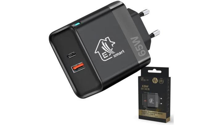 Ładowarka USB-C USB-A Extralink Smart Life Fast Charger 65W