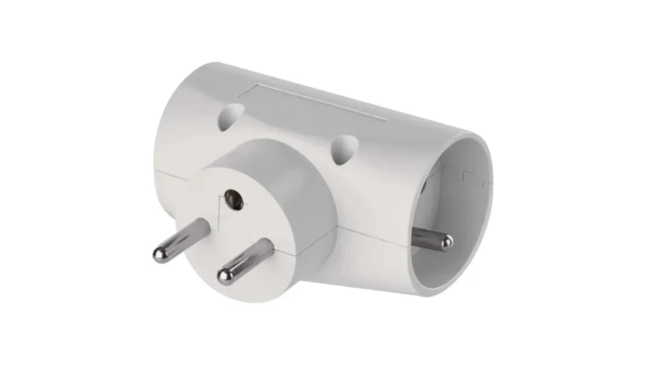 Rozgałęźnik wtyczkowy 2x2P+Z +1xEuro biały P0023N