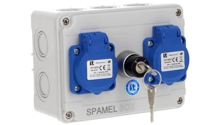 Rozdzielnica SP22-SAA-01 2x3x16A INA=10A IP54 SB-001505-P0030-54