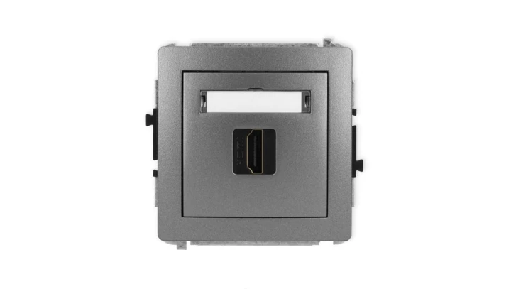 DECO Mechanizm gniazda pojedynczego HDMI 2.1, 8K grafitowy 11DHDMI-5