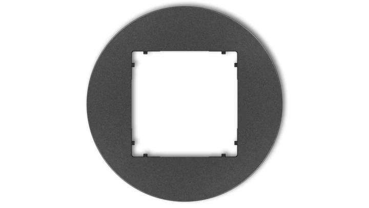MINI Ramka uniwersalna pojedyncza okrągła z tworzywa grafitowy 11MRTO-1