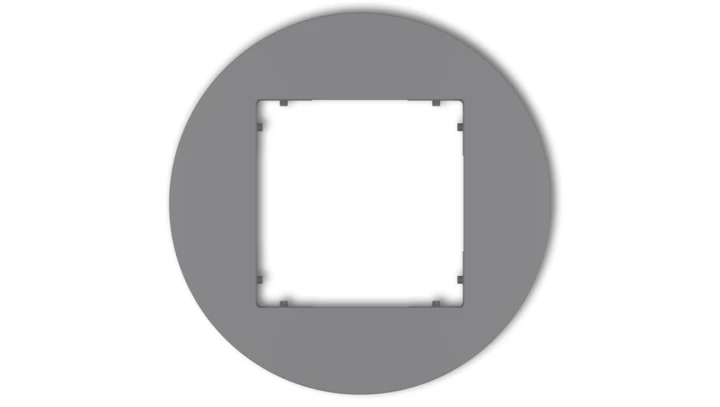 MINI Ramka uniwersalna pojedyncza okrągła z tworzywa szary mat 27MRTO-1