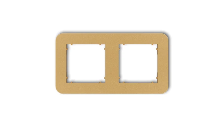 MINI Ramka uniwersalna podwójna zaokrąglona z tworzywa złoty 29MRTZ-2