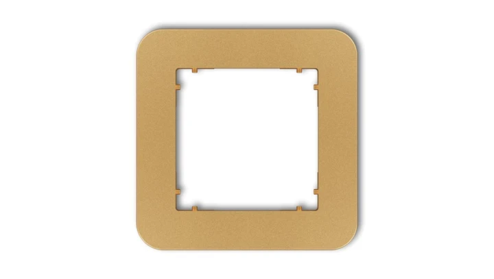 MINI Ramka uniwersalna pojedyncza zaokrąglona z tworzywa złoty 29MRTZ-1