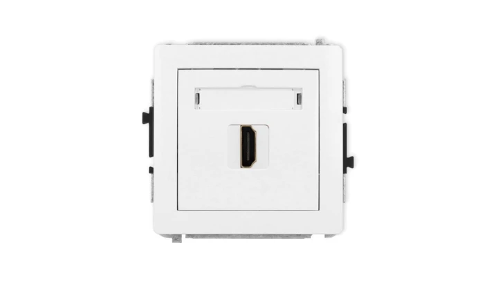 DECO Mechanizm gniazda pojedynczego HDMI 2.1, 8K biały DHDMI-5