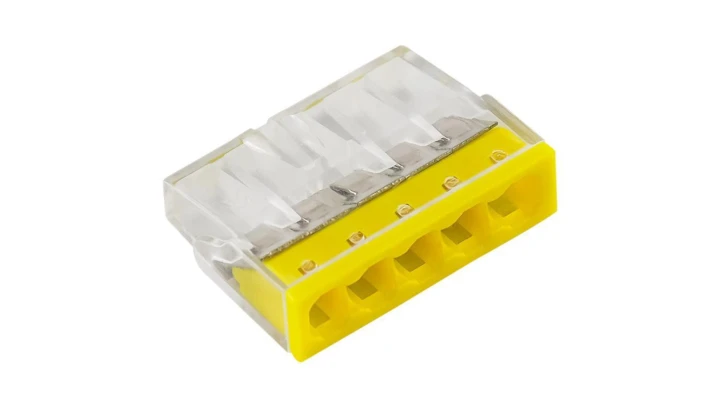 Szybkozłączka 2,5mm2, 5 styków, żółta, E.4183T /100szt./