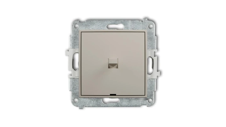 ICON Mechanizm łącznika zwiernego, jednobiegunowego w stylu amerykańskim (jeden klawisz bez piktogramu) taupe 60IWPUS-4.1