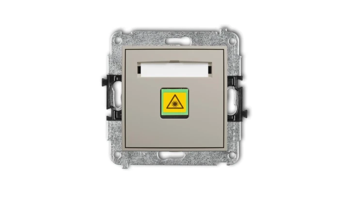ICON Mechanizm gniazda światłowodowego/optycznego pojedynczego taupe 60IGOP-1