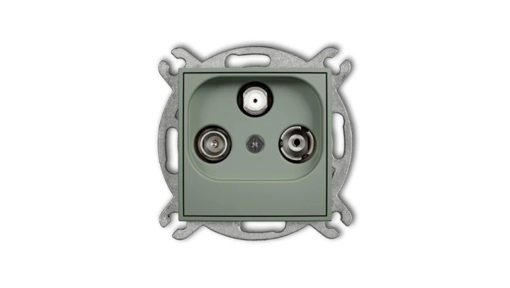 ICON Mechanizm gniazda abonenckiego RTV-SAT końcowego 1,5dB szałwiowy 61IGS