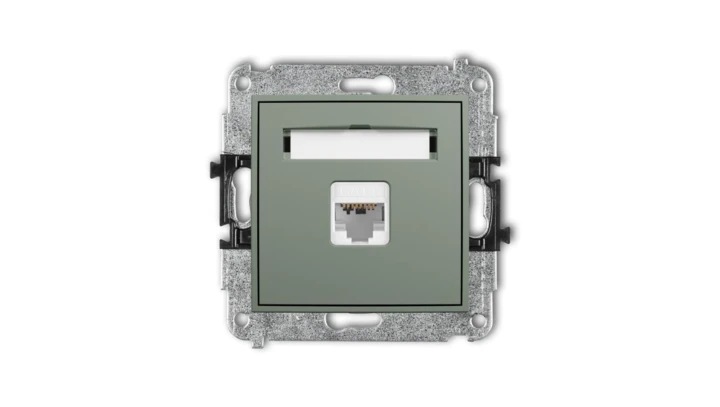 ICON Mechanizm gniazda komputerowego pojedynczego 1xRJ45, kat. 6, 8-stykowy szałwiowy 61IGK-3