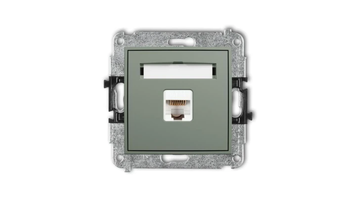 ICON Mechanizm gniazda komputerowego pojedynczego 1xRJ45, kat. 5e, 8-stykowy szałwiowy 61IGK-1