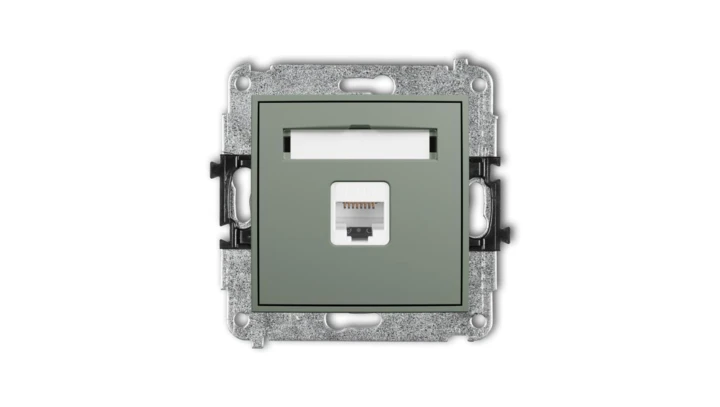 ICON Mechanizm gniazda komputerowego pojedynczego 1xRJ45, kat. 6A, 8-stykowy szałwiowy 61IGK-7