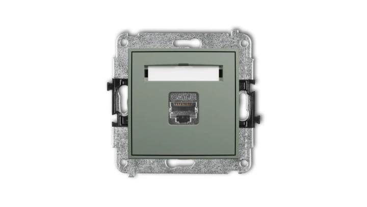 ICON Mechanizm gniazda komputerowego pojedynczego 1xRJ45, kat. 6, ekranowany, 8-stykowy szałwiowy 61IGK-5