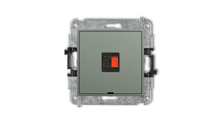 ICON Mechanizm gniazda głośnikowego pojedynczego, bez pola opisowego szałwiowy 61IGGBO-1