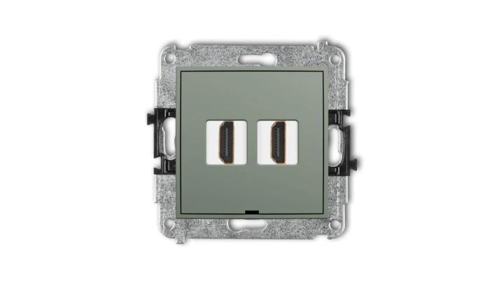 ICON Mechanizm gniazda podwójnego HDMI 2.1, 8K, bez pola opisowego szałwiowy 61IHDMIBO-6