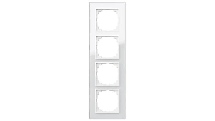 VESTRA ramka czterokrotna szkło IP20 biały 3874-62