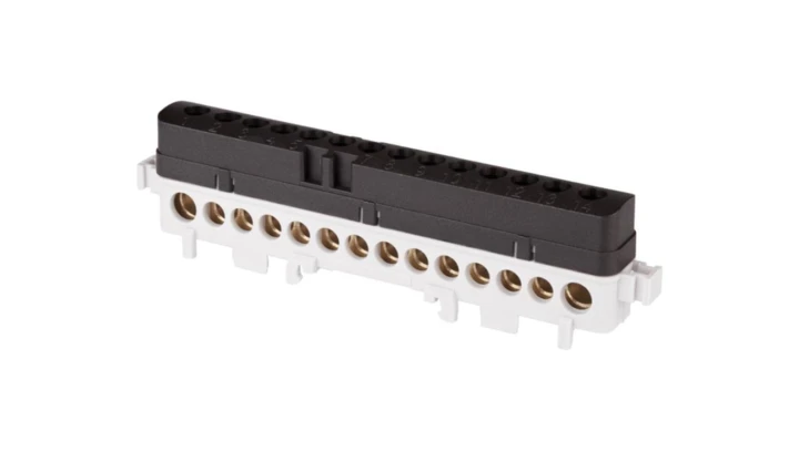 Listwa przyłączeniowa izolowana 14-otworów 101A IP20 czarno-szara LPI-14s A18-1038