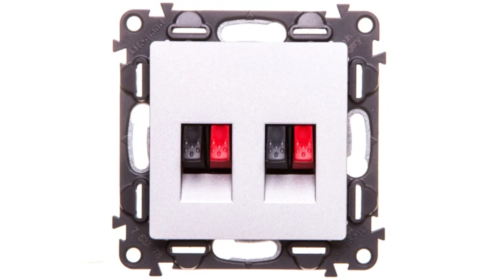 VALENA LIFE Gniazdo głośnikowe aluminium 753378