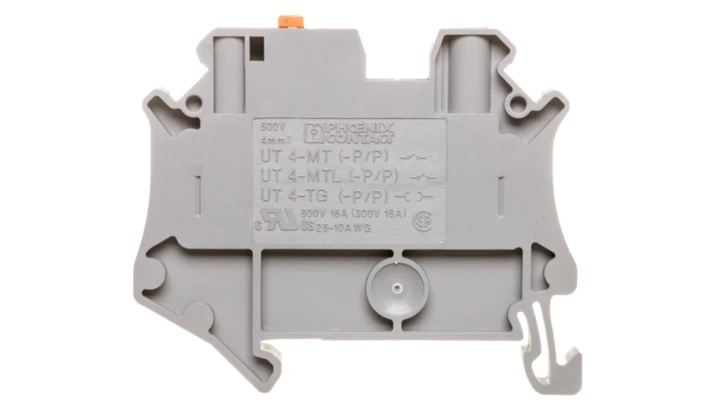 Złączka szynowa z odłącznikiem nożowym 2-przewodowa 0,14-6mm2 szara UT 4-MT UT 3046139 /50szt./
