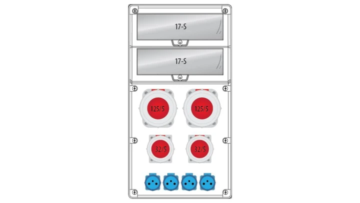 Rozdzielnica R-BOX 740 34S:2x125/5,2x32/5,4x250V,IP65 B.18.740-10_IP65