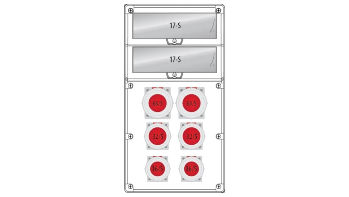 Rozdzielnica R-BOX 740 34S:2x63/5,2x32/5,2x16/5,IP65 B.18.740-2_IP65