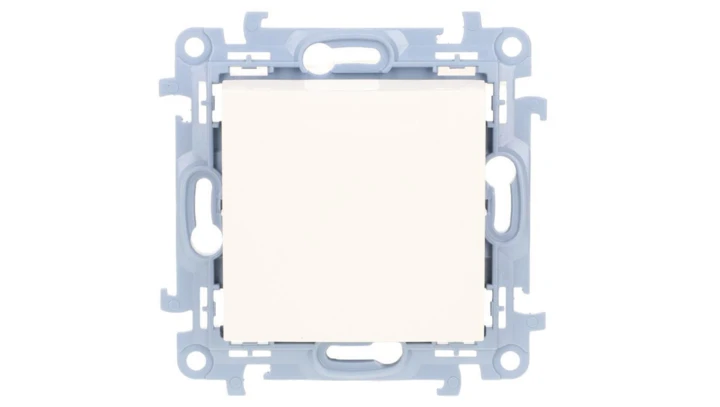 Simon 10 Łącznik uniwersalny – schodowy bez piktogramu (moduł) 10 AX, 250 V~, szybkozłącza biały CW6C.01/X/11