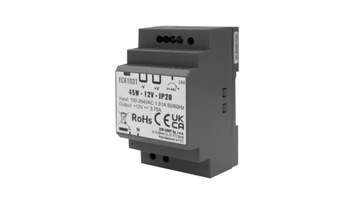 Zasilacz na szynę DIN PREMIUM 12V 45W