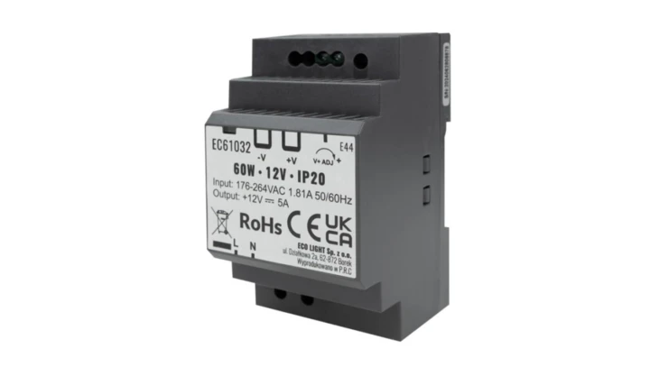 Zasilacz na szynę DIN PREMIUM 12V 60W