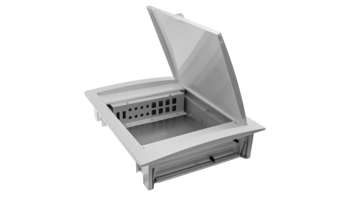 Rozdzielnica teleinformatyczna, z wkładką, biała, plastikowa, IP40 C.1524-ITM/B