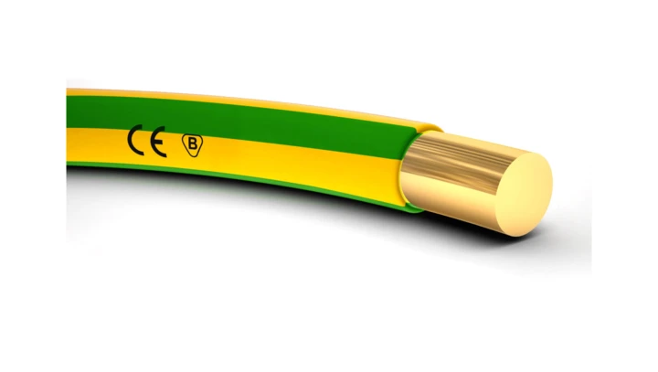 Przewód instalacyjny H07V-U (DY) 2,5 żółto-zielony /100m/