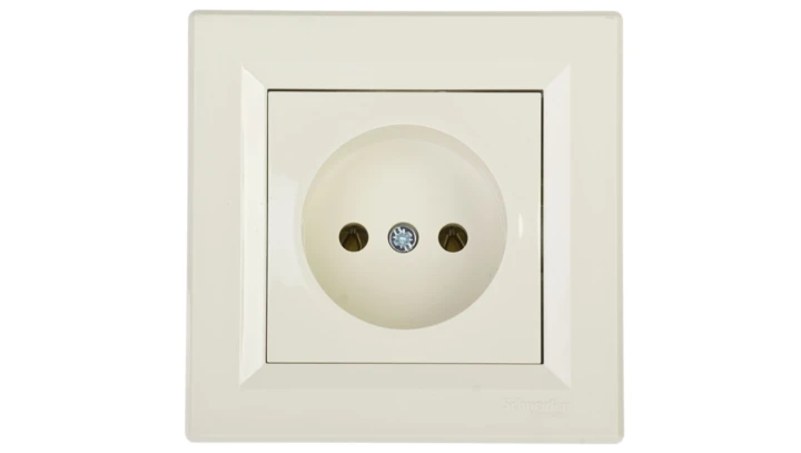 Gniazdo pojedyncze 2P, kremowy Asfora EPH3000123