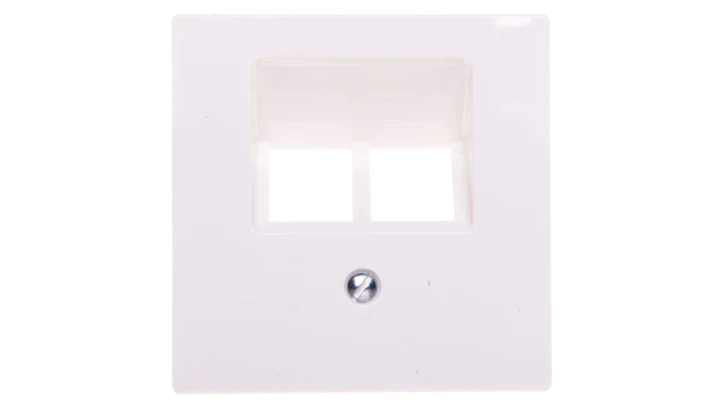 Płytka centralna mechanizmu gniazda RJ45, podwójna, biały polarny Merten, System M MTN296119