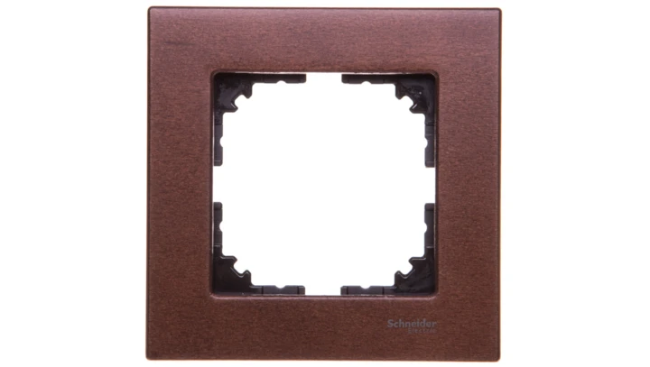 Ramka pojedyncza, orzech drewno, Merten, M-Elegance MTN4051-3473