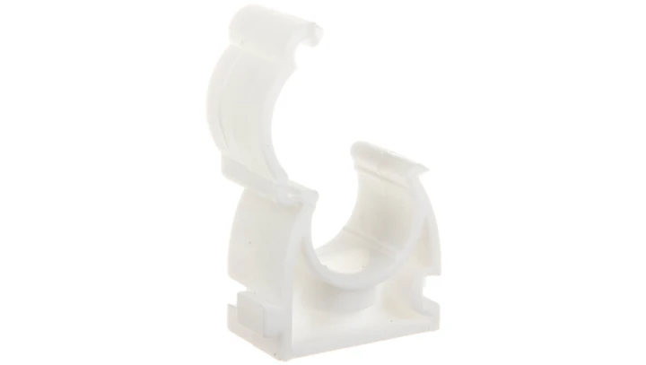 Uchwyt zamykany bezhalogenowy do rur gładkich UZHF 18 biały 68618 /100szt./