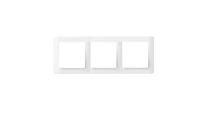 Ramka potrójna, Silva, biała / 46428