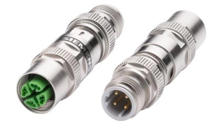 Adapter przejściówka Industrial Ethernet CAT5E wtyczka M12 kod. D żeński/M12 kod. X męski 6GK1901-0DE20-6AA0