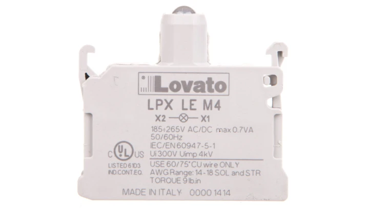 Oprawka z LED czerwona 185-265V AC/DC LPXLEM4