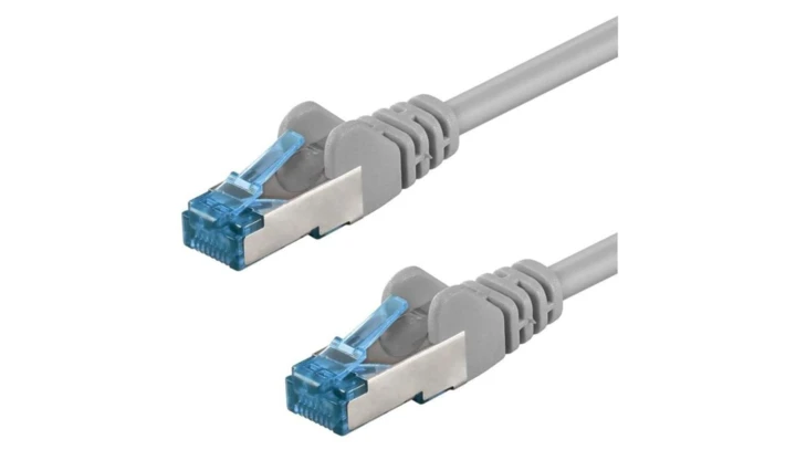 Patchcord S/FTP kat.6A PiMF kabel sieciowy LAN 2x RJ45 linka LSOH szary 3m GOOBAY