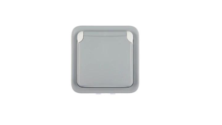 PLEXO55 Gniazdo pojedyncze z/u 16A szare 069731