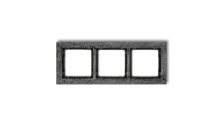 DECO Ramka uniwersalna potrójna - beton (ramka: antracytowa spód: czarny) antracyt 11-12-DRB-3