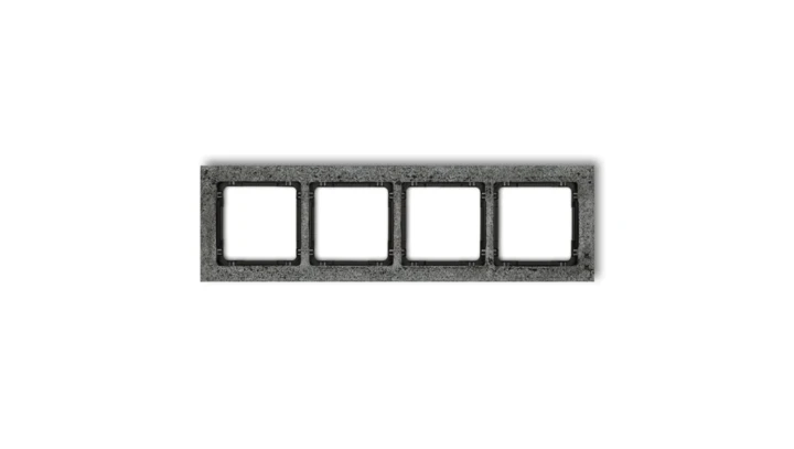 DECO Ramka uniwersalna poczwórna - beton (ramka: antracytowa spód: czarny) antracyt 11-12-DRB-4