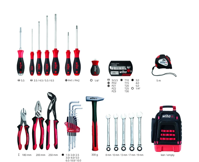 Wiha Plecak narzędziowy mechanic z wyposażeniem 43 cz. 45529