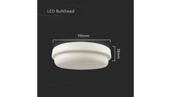 Plafoniera LED 18W 1820lm 6400K IP54 Okrągła fi195 Mleczny 10200