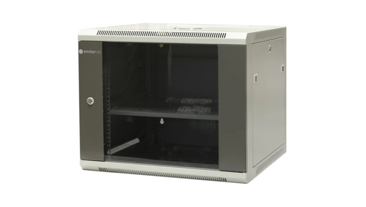 Szafa wisząca niedzielona 19cali 9U, drzwi blacha/szkło, 600×600×500 EM/AP6609