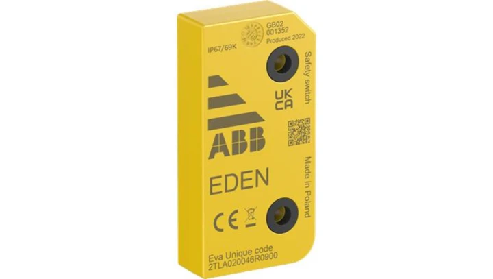 Czujnik magnetyczny zbliżenowy o unikatowym kodzie IP67/69K Eva OSSD 2TLA020046R0900