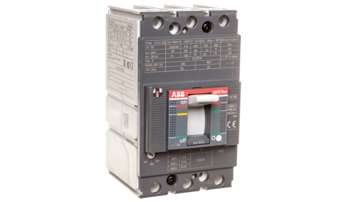 Wyłącznik mocy 3P 63A 36kA XT1N 160 z wyzwalaczem TMD 63-630 3p F F 1SDA067414R1