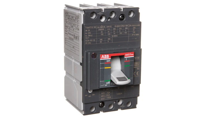 Wyłącznik mocy 3P 100A 18kA XT1B 160 z wyzwalaczem TMD 100-1000 3p F F 1SDA066807R1