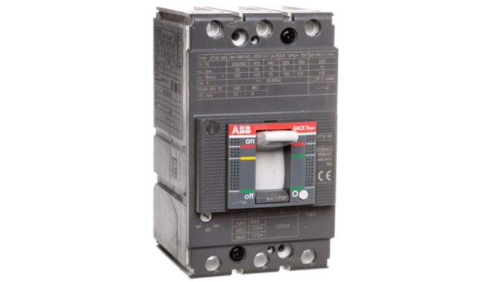 Wyłącznik mocy 3P 125A 18kA XT1B 160 z wyzwalaczem TMD 125-1250 3p F F 1SDA066808R1