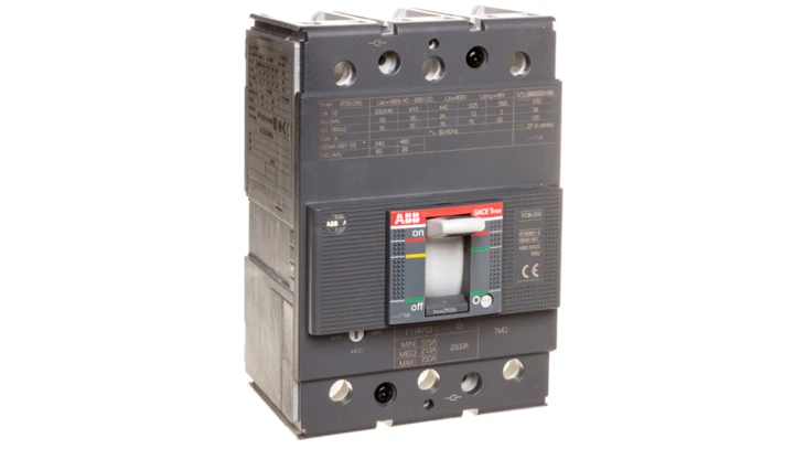 Wyłącznik mocy 3P 250A 36kA XT3N 250 z wyzwalaczem TMD 250-2500 3p F F 1SDA068059R1