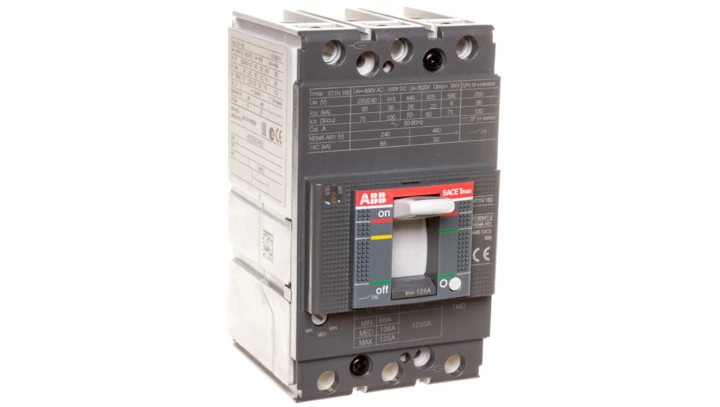 Wyłącznik mocy 3P 125A 36kA XT1N 160 z wyzwalaczem TMD 125-1250 3p F F 1SDA067417R1